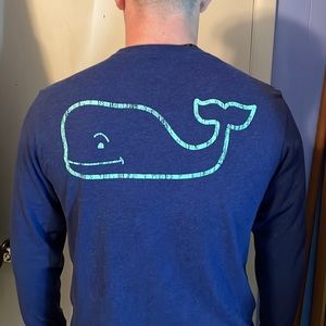 Blue Vineyard Vines Long Sleeve Mens Shirt Size Medium